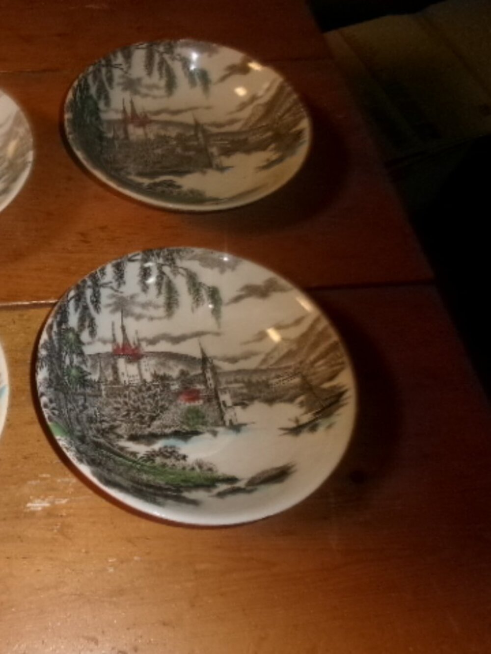 Vtg berry bowls lot of 4 mystic castles La villa Japan